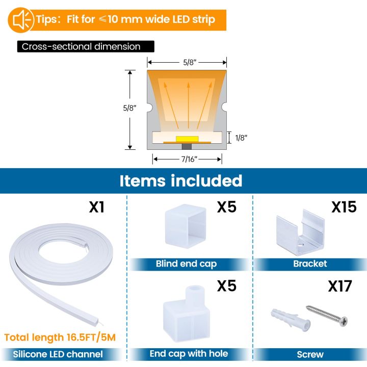 Load image into Gallery viewer, Muzata 16.5Ft/5M Flexible LED Channel System for DIY USC4