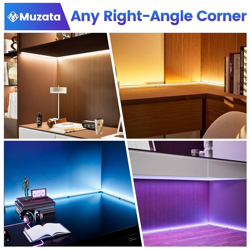 Load image into Gallery viewer, Muzata 6Pack White L-Shape LED aluminum channel Corner Connector Kit, Accessories for U108 Channel LC11 WW