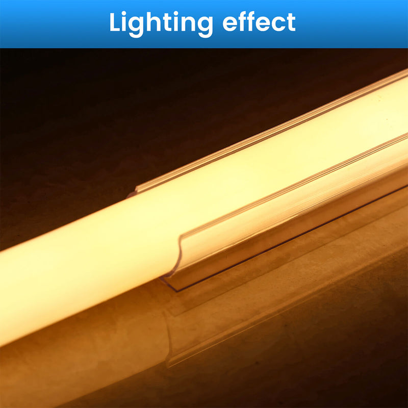 Load image into Gallery viewer, Muzata 3.3FT Clear PVC Plastic U Channel Rope Light Mounting Acc Holder C-Track for Flex LED Neon Rope U120