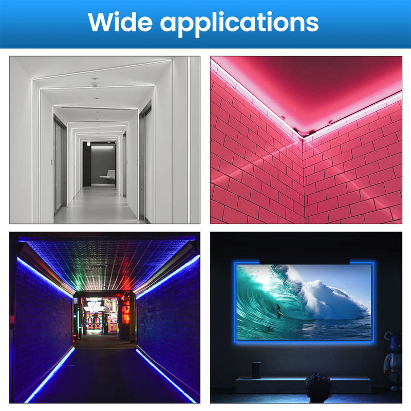 Load image into Gallery viewer, Muzata 3.3FT Clear PVC Plastic U Channel Rope Light Mounting Acc Holder C-Track for Flex LED Neon Rope U120