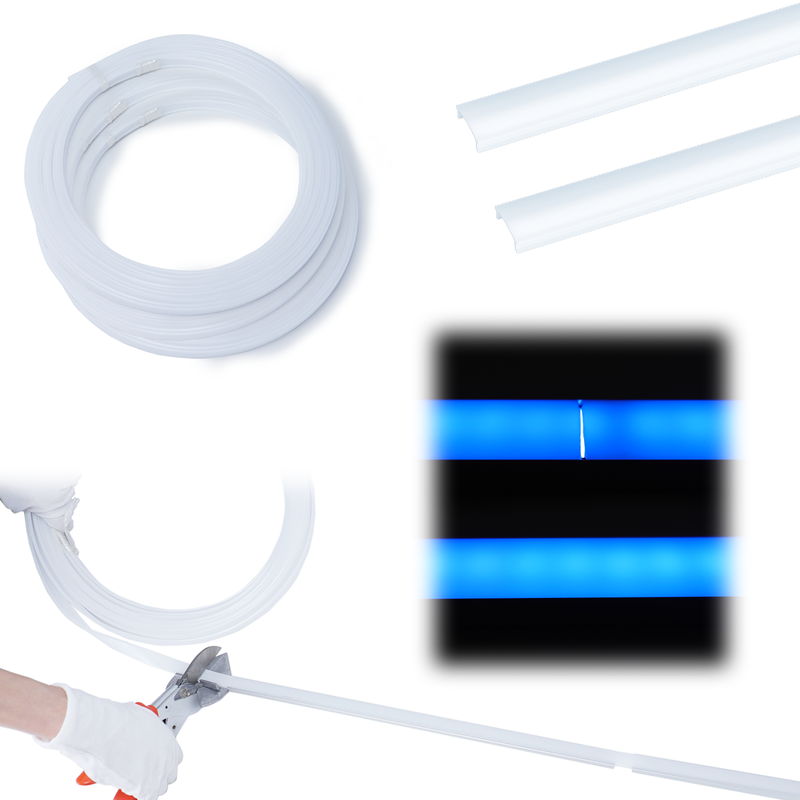 Load image into Gallery viewer, Muzata Continuous Milky White LED Cover Lens Frosted Tape Light Seamless Plastic for U1SW LC03 WW