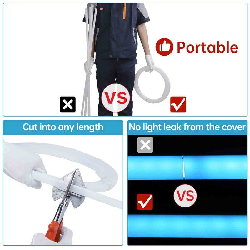 Load image into Gallery viewer, Muzata Continuous Milky White LED Cover Lens Frosted Tape Light Seamless Plastic for U1SW LC03 WW