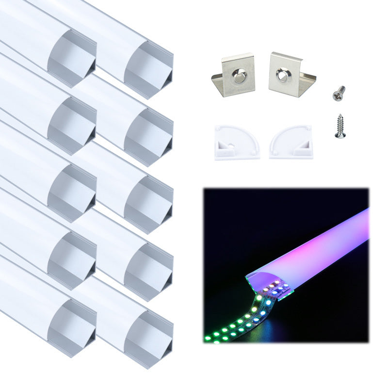 Load image into Gallery viewer, Muzata 30x30mm V-Shaped Spotless Aluminum LED Channel with Milky White Cover Lens Frosted Diffuser V101