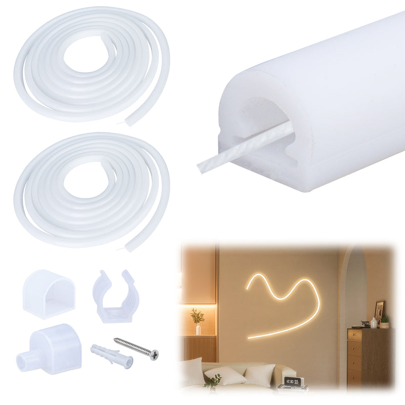 Load image into Gallery viewer, Muzata 16.5Ft/5M Silicone LED Channel System Flexible Tube USC2