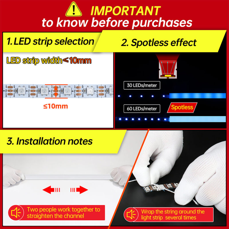 Load image into Gallery viewer, Muzata 16.5Ft/5M Flexible LED Channel System for DIY USC4