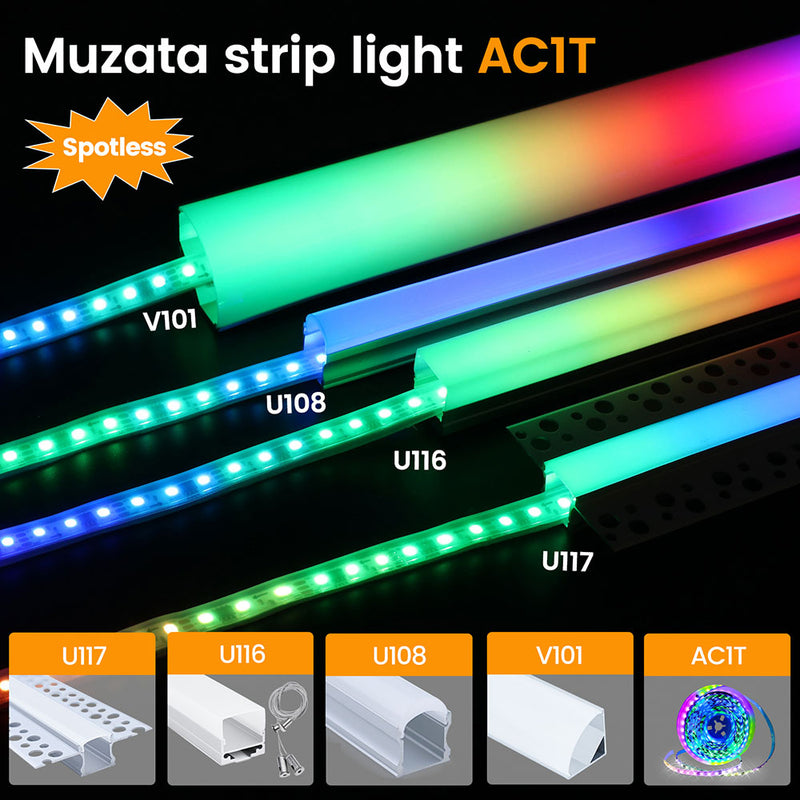 Load image into Gallery viewer, Muzata 16.4Ft IP65 Waterproof LED Strip Light 12VDC High-Intensity 96LEDs/M AC1T