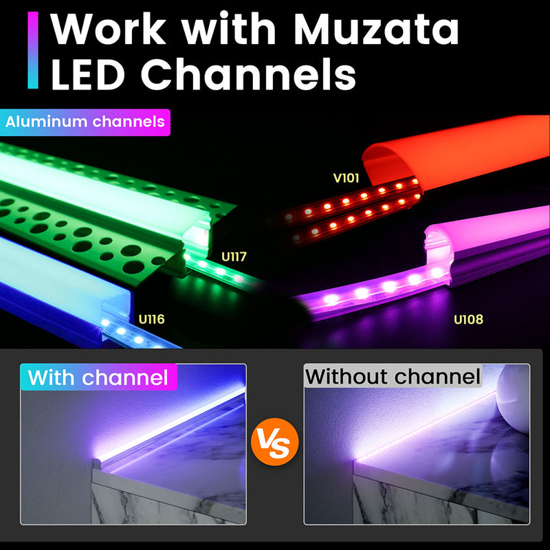 Load image into Gallery viewer, Muzata 16.4Ft IP65 Waterproof LED Strip Light 12VDC High-Intensity 96LEDs/M AC1T