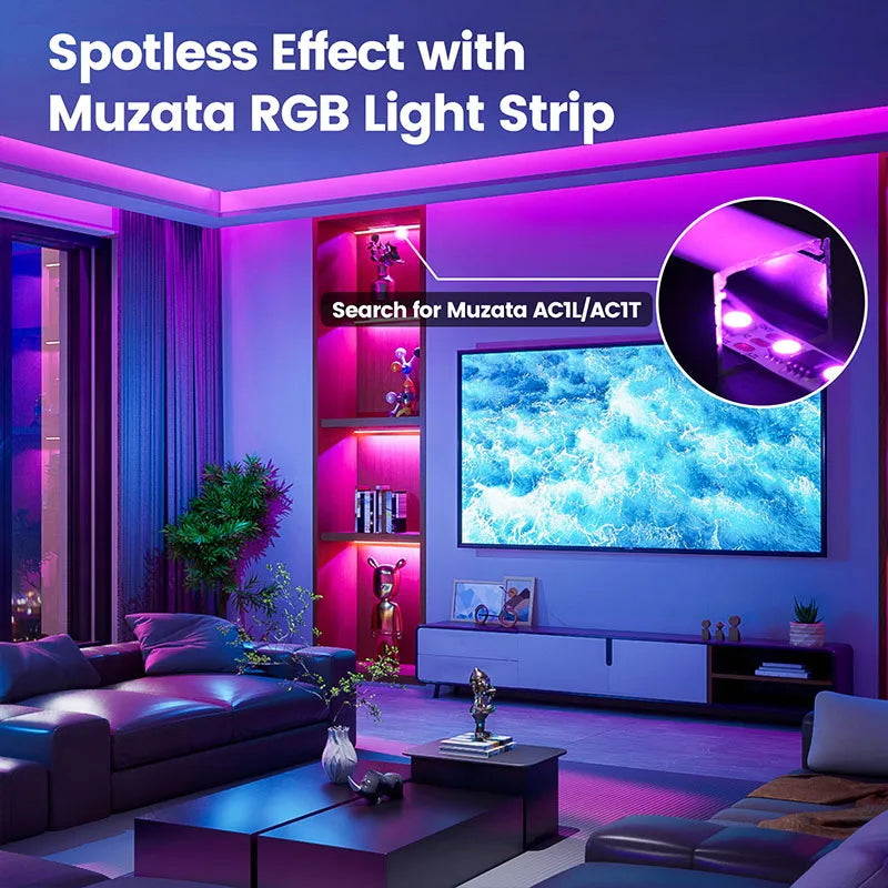 Load image into Gallery viewer, Muzata 10Pack Plus-Size Black LED Strip Channel 18x13mm Frosted Black Diffuser Cover U103 BF