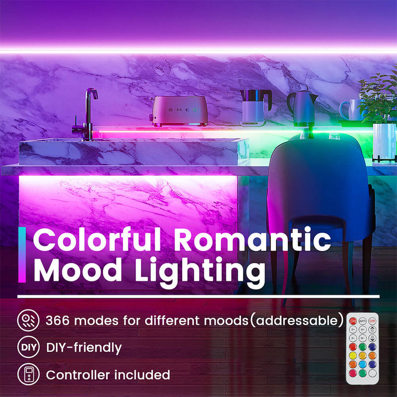Load image into Gallery viewer, Muzata 16.4Ft IP65 Waterproof LED Strip Light 12VDC High-Intensity 96LEDs/M AC1T