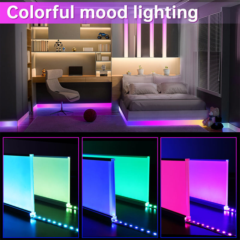 Load image into Gallery viewer, Muzata LED Neon Skirting Board 4ft Spotless Aluminum LED Channel Skirt Board LC31