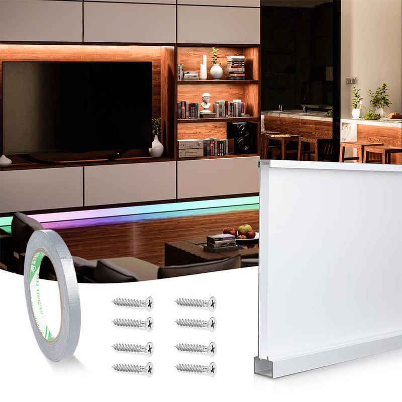 Load image into Gallery viewer, Muzata LED Neon Skirting Board 4ft Spotless Aluminum LED Channel Skirt Board LC31