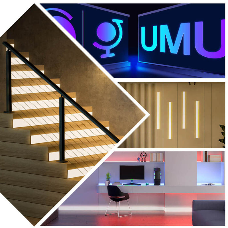 Load image into Gallery viewer, Muzata LED Neon Skirting Board 4ft Spotless Aluminum LED Channel Skirt Board LC31