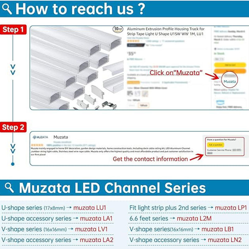 Load image into Gallery viewer, Muzata Led Channel 90 Degree Corner Connectors L-Shape Adaptor for U1SW U-Shape Aluminum Channel, 90 Degree LCC1 WW C1, LA1 LC1