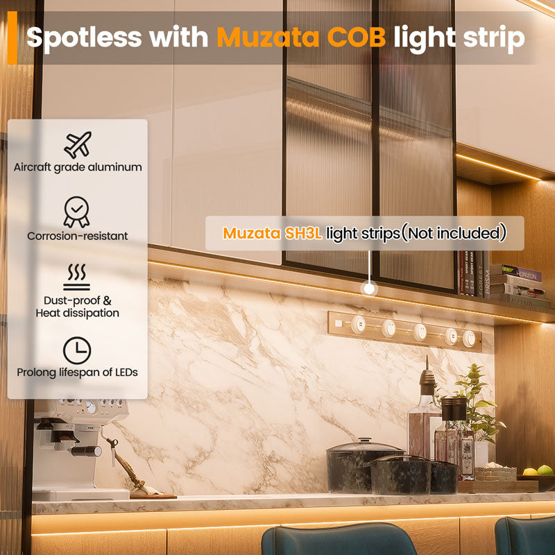 Load image into Gallery viewer, Muzata Recessed LED Lighting Aluminum Channel with Milky White Cover U127