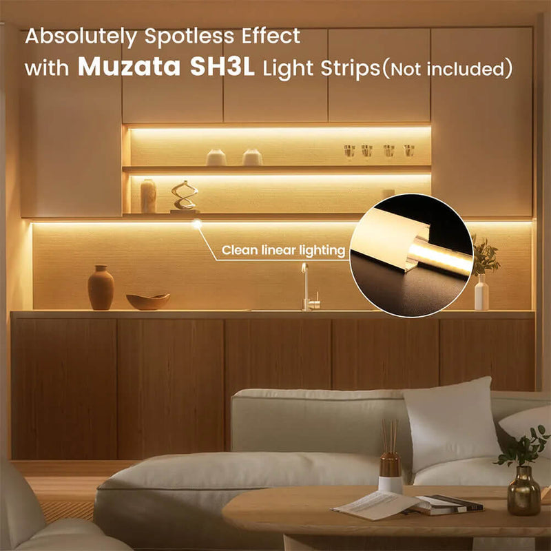Load image into Gallery viewer, Muzata 3.3FT/1Meter V-Shaped LED Aluminum Channel with Milky White Cover Lens for Light Strip V1SW WW