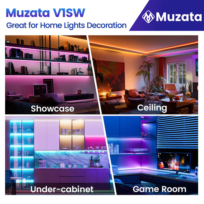 Load image into Gallery viewer, Muzata 3.3FT/1M V-Shape Black LED Aluminum Channel with Milky White Cover Lens, Aluminum Extrusion Profile Housing Track for LED Strip Lights V1SW BW