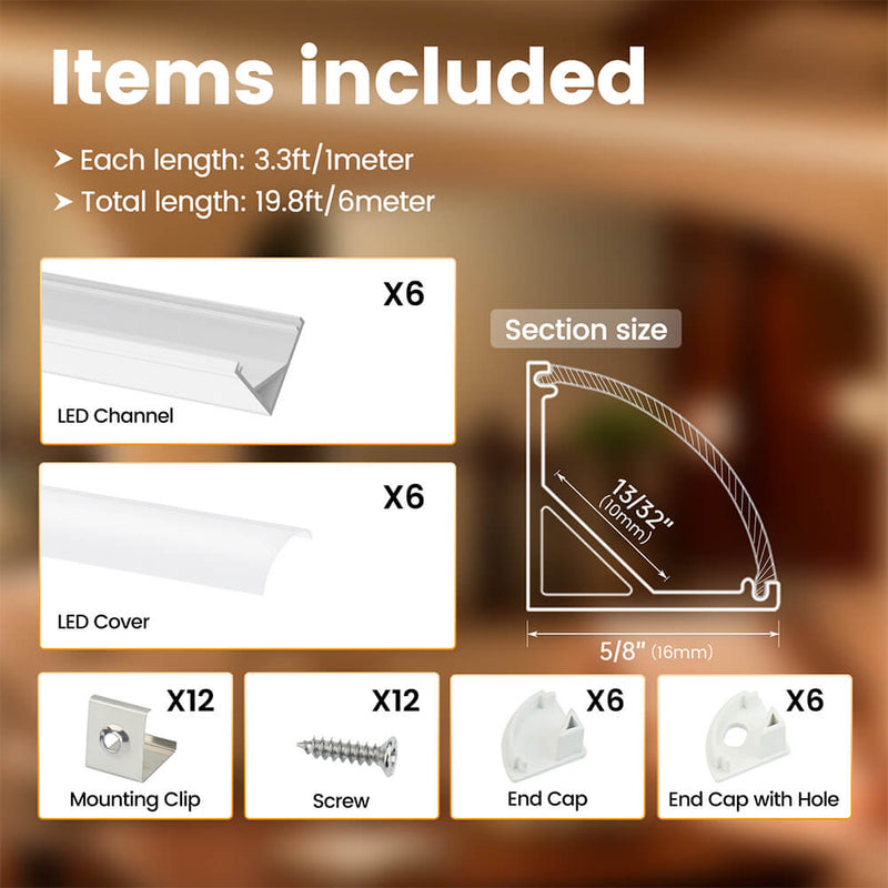 Load image into Gallery viewer, Muzata 3.3Ft/1Meter V-Shaped White LED Channel System with Milky White Cover Lens V1SW HW