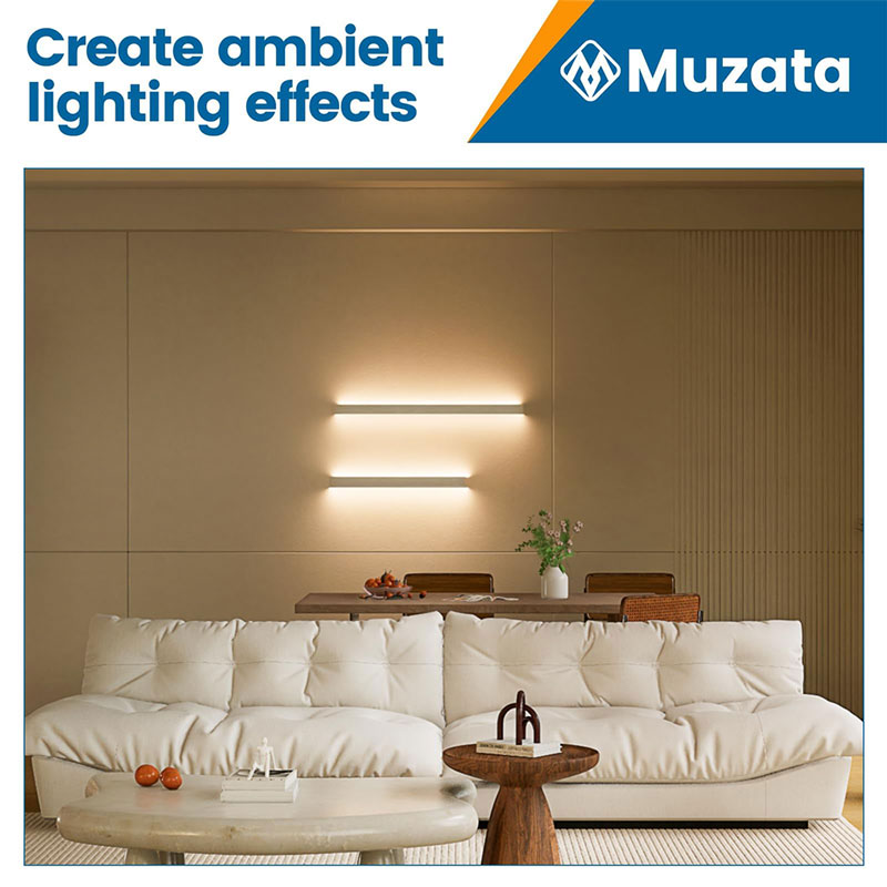 Load image into Gallery viewer, Muzata 5Pack 3.3ft/1Meter Wall Mount LED Light Aluminum Channel Silver with Milky White Cover U124