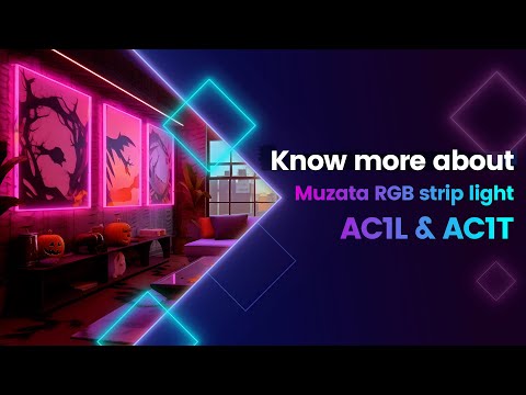 Load and play video in Gallery viewer, Muzata 16.4Ft IP65 Waterproof LED Strip Light 12VDC High-Intensity 96LEDs/M AC1T