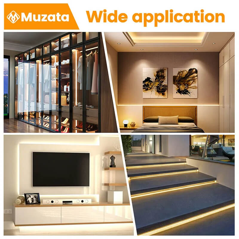 Load image into Gallery viewer, Muzata Silver LED Channel System with Milky White Cover for Waterproof Strip Tape Light Philips Hue Plus Diffuser, U102 WW