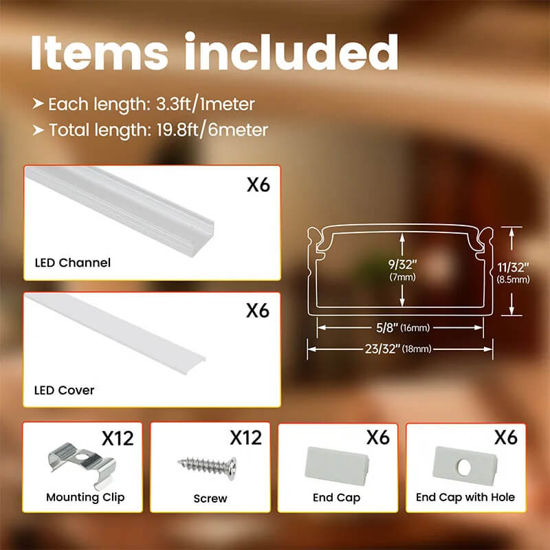 Load image into Gallery viewer, Muzata Silver LED Channel System with Milky White Cover for Waterproof Strip Tape Light Philips Hue Plus Diffuser, U102 WW