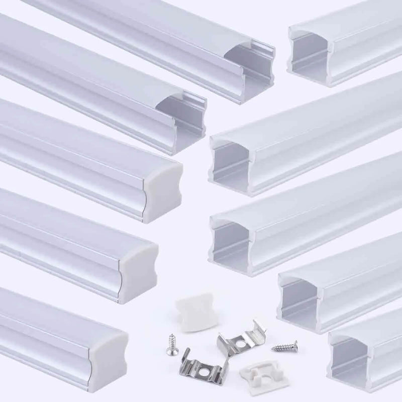 Load image into Gallery viewer, Muzata Spotless Silver LED Channel System with Milky White Frosted Diffuser U101 WW