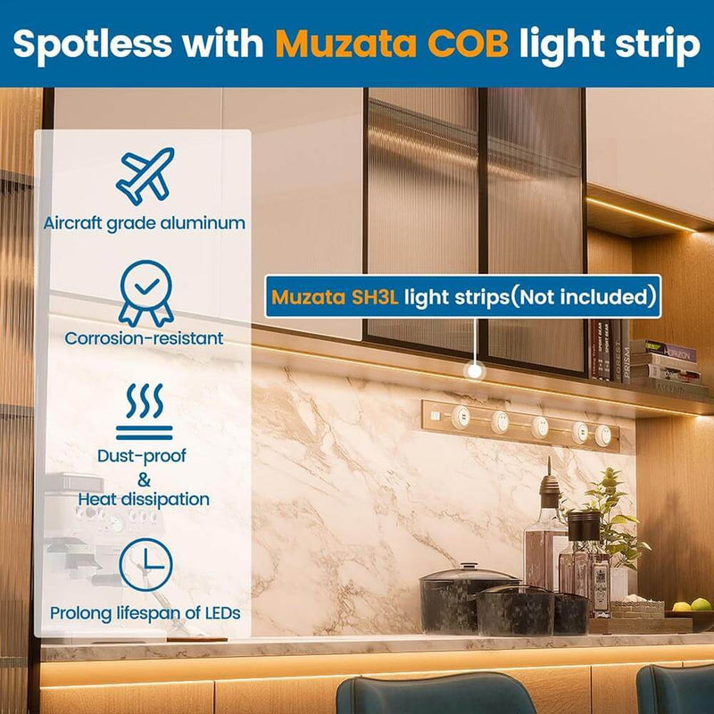 Load image into Gallery viewer, Muzata Recessed LED Lighting Aluminum Channel with Milky White Cover U127