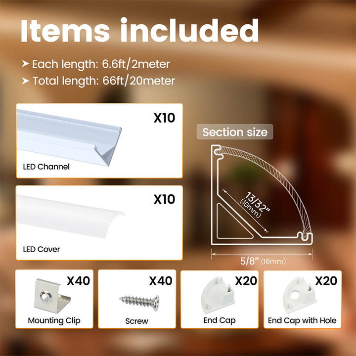 V shape – Muzata LED Channel and Strips