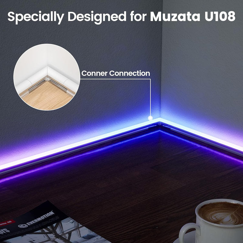 Load image into Gallery viewer, Muzata 6Pack White L-Shape LED aluminum channel Corner Connector Kit, Accessories for U108 Channel LC11 WW
