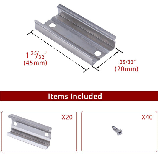 Muzata 20 PACK Extension Connectors For U-Shape LCB3