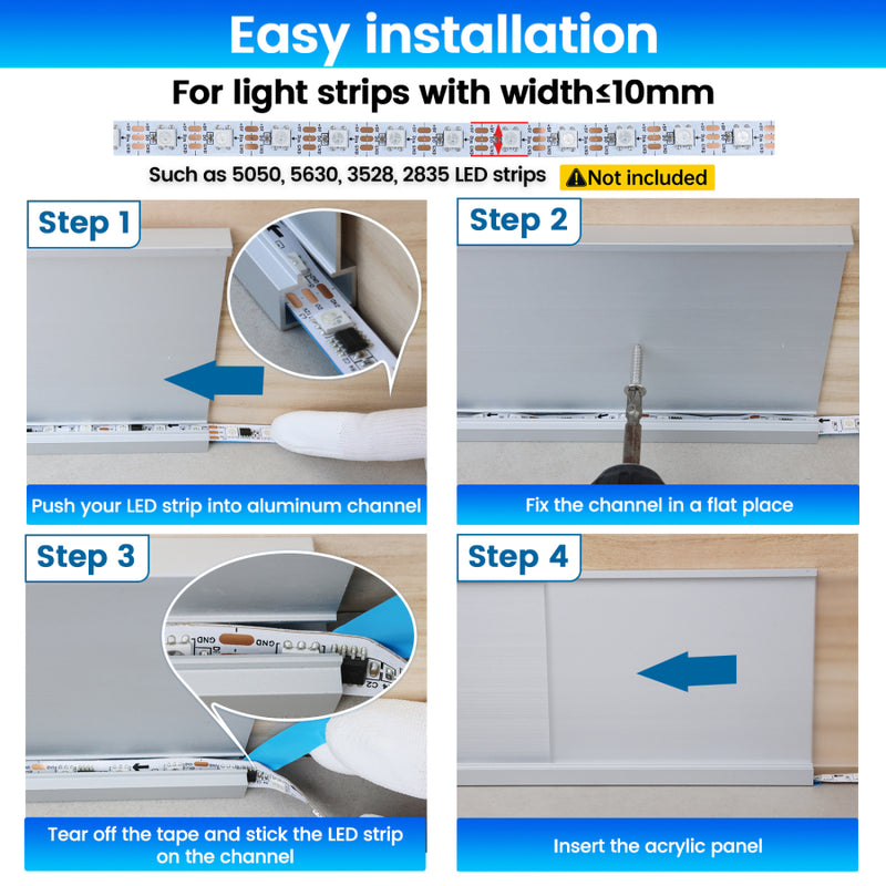 Load image into Gallery viewer, Muzata LED Neon Skirting Board 4ft Spotless Aluminum LED Channel Skirt Board LC31
