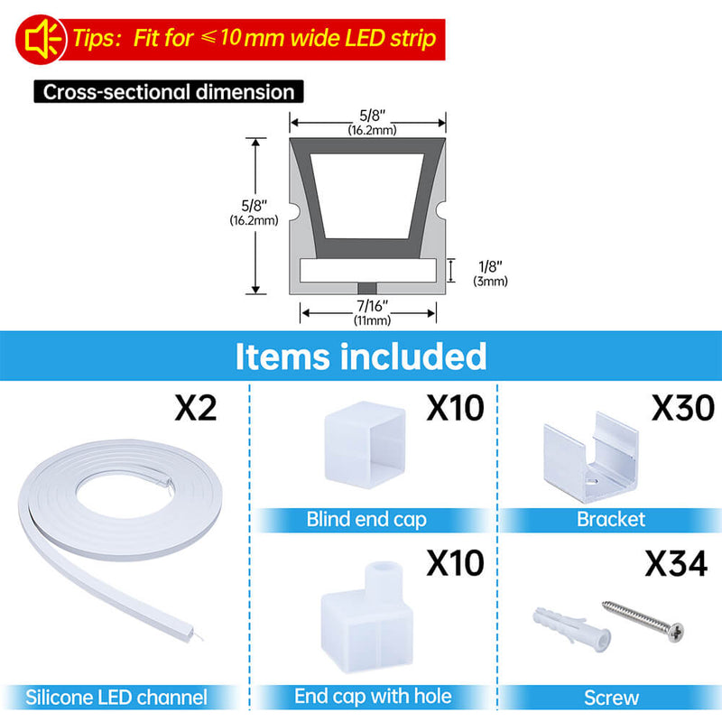 Load image into Gallery viewer, Muzata 16.5Ft/5M Flexible LED Channel System for DIY USC4
