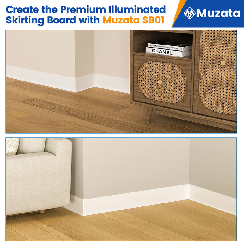 Load image into Gallery viewer, Muzata 5 Pack Skirting Board Accessory Kit, Corner Blocks, Internal Corner, External Corner Suitable SB02
