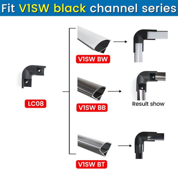 Load image into Gallery viewer, Muzata 8 Pack LED Channel Corner Connector Kit L-Shape for V1SW LC08
