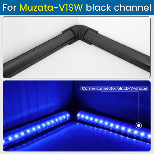 Muzata 8 Pack LED Channel Corner Connector Kit L-Shape for V1SW LC08