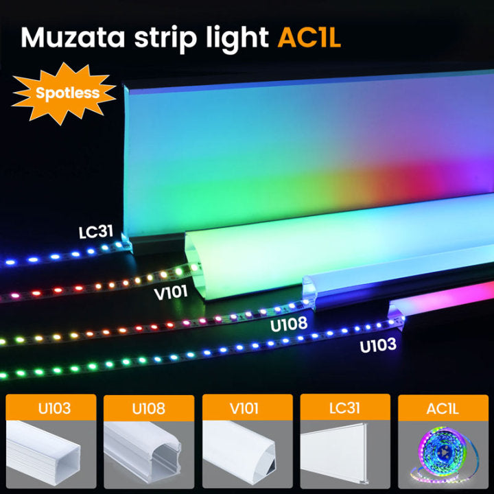 Load image into Gallery viewer, Muzata 16.4Ft Flexible 12V LED Strip Lights High-Intensity 96LEDs/M AC1L
