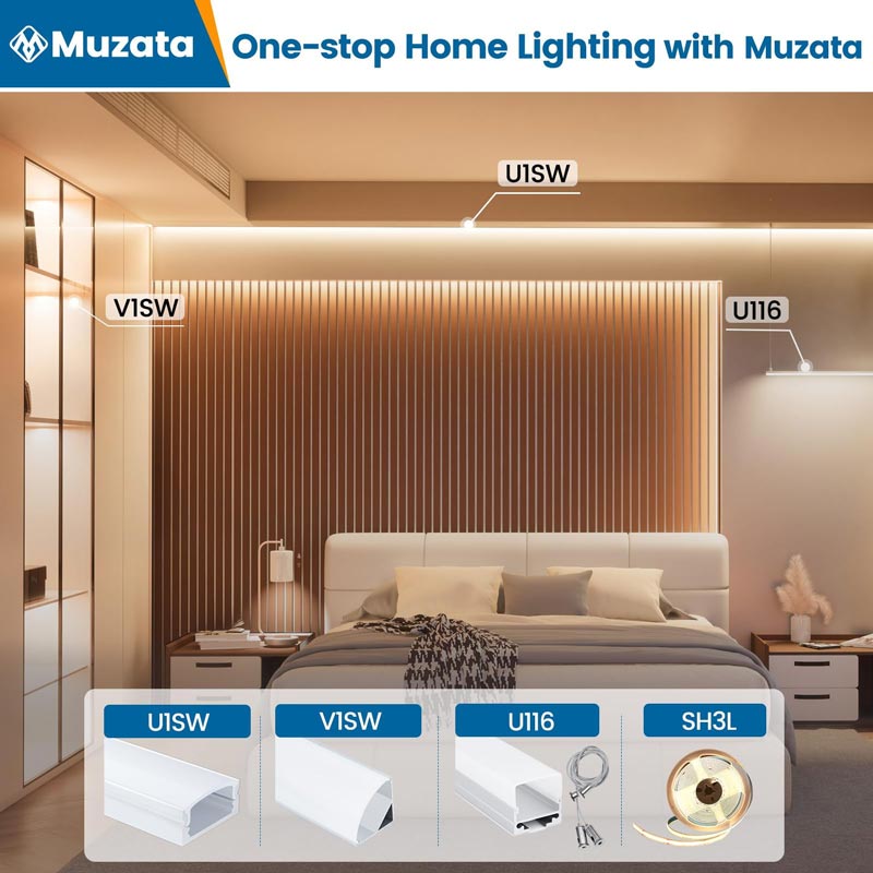 Load image into Gallery viewer, Muzata LED Channel Corner Connector Kit L-Shape for U1SW, U1SW Series LED Aluminum Channel System LC23
