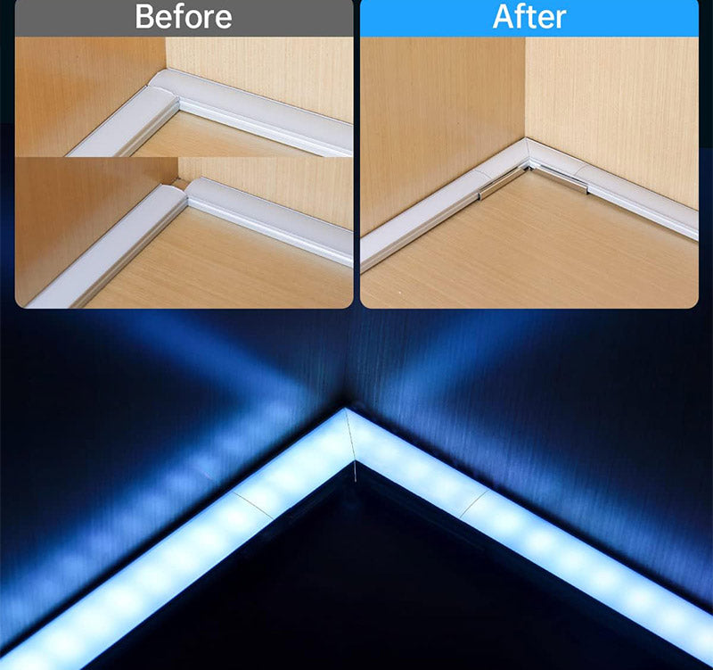 Load image into Gallery viewer, Muzata Led Channel 90 Degree Corner Connectors L-Shape Adaptor for U1SW U-Shape Aluminum Channel, 90 Degree LCC1 WW C1, LA1 LC1
