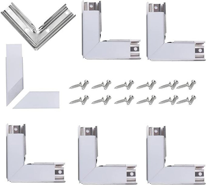 Load image into Gallery viewer, Muzata Led Channel 90 Degree Corner Connectors L-Shape Adaptor for U1SW U-Shape Aluminum Channel, 90 Degree LCC1 WW C1, LA1 LC1
