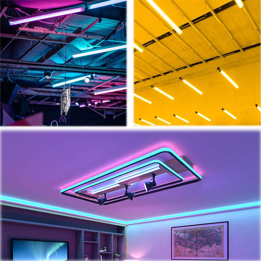 Muzata 3.3FT/1M LED Strip Channel with Hanging Wire, Spotless Frosted Diffuser Cover U116 WW