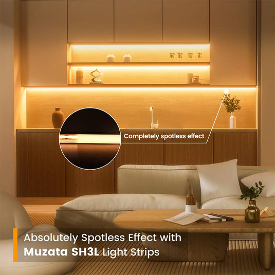 Muzata 3.3Ft/1Meter 8x17mm U Shape LED Aluminum Channel System with Cover, End Caps and Mounting Clips U1SW WW