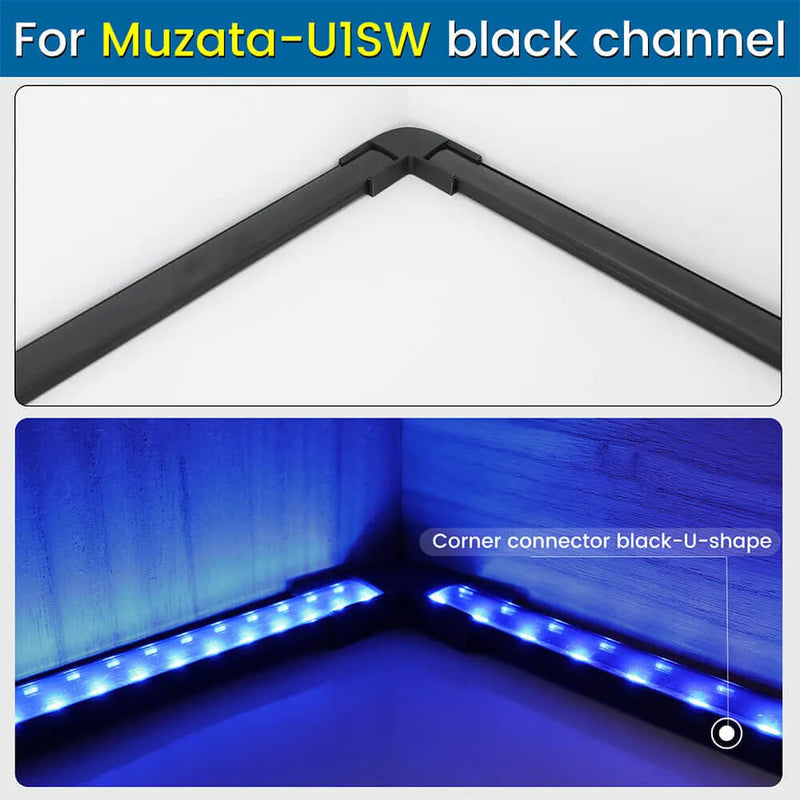 Load image into Gallery viewer, Muzata 8 Pack LED Channel Corner Connector Kit L-Shape for U1SW LC07
