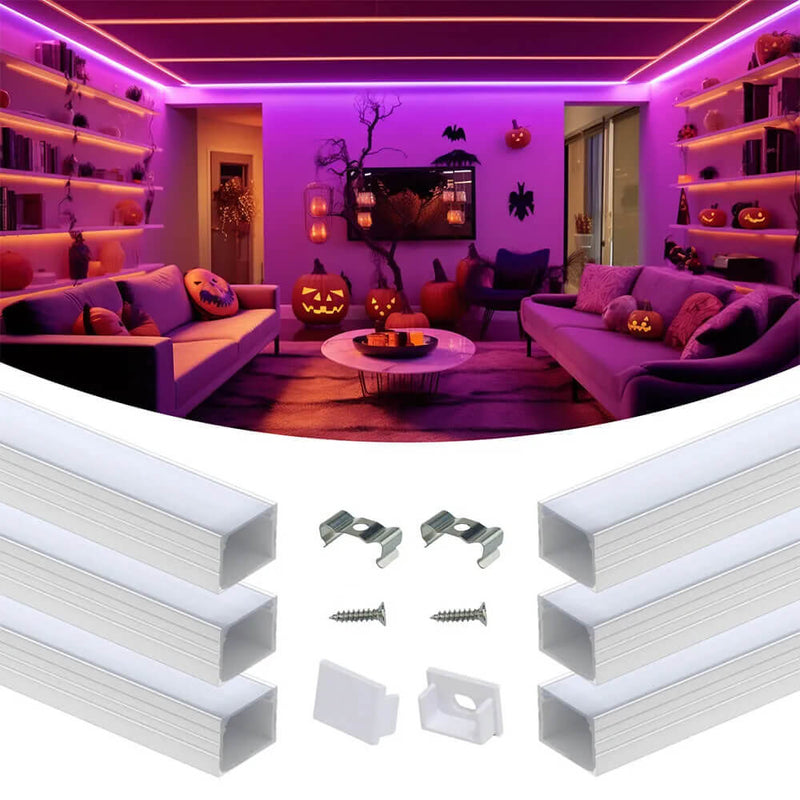 Load image into Gallery viewer, Muzata 3.3FT/1M Plus-Size LED Channel System for Waterproof Silver LED Strip Channel 18x13mm Spotless Milky White Cover U103 WW
